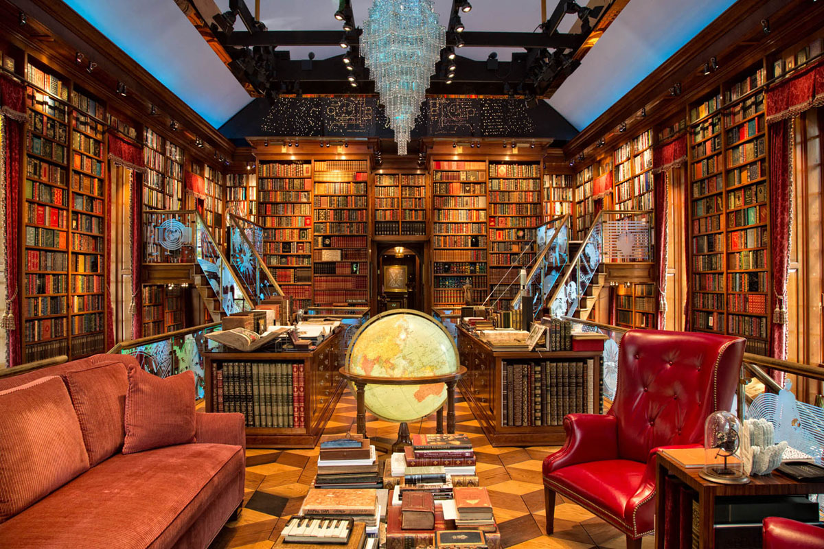 新英格兰山坡豪宅中的大型私人家庭图书馆丨美国康涅狄格丨Mark P. Finlay Architects-10