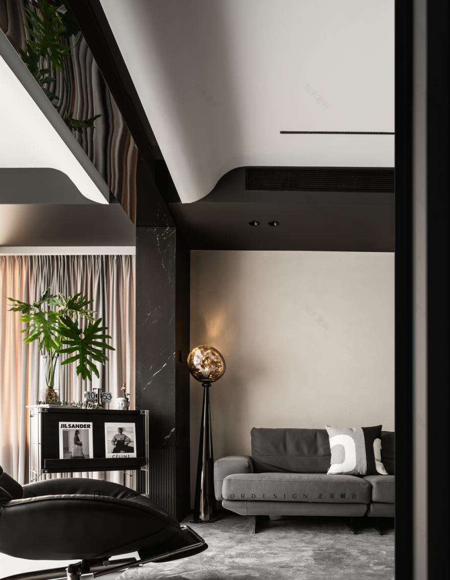 经典黑白灰住宅设计-9