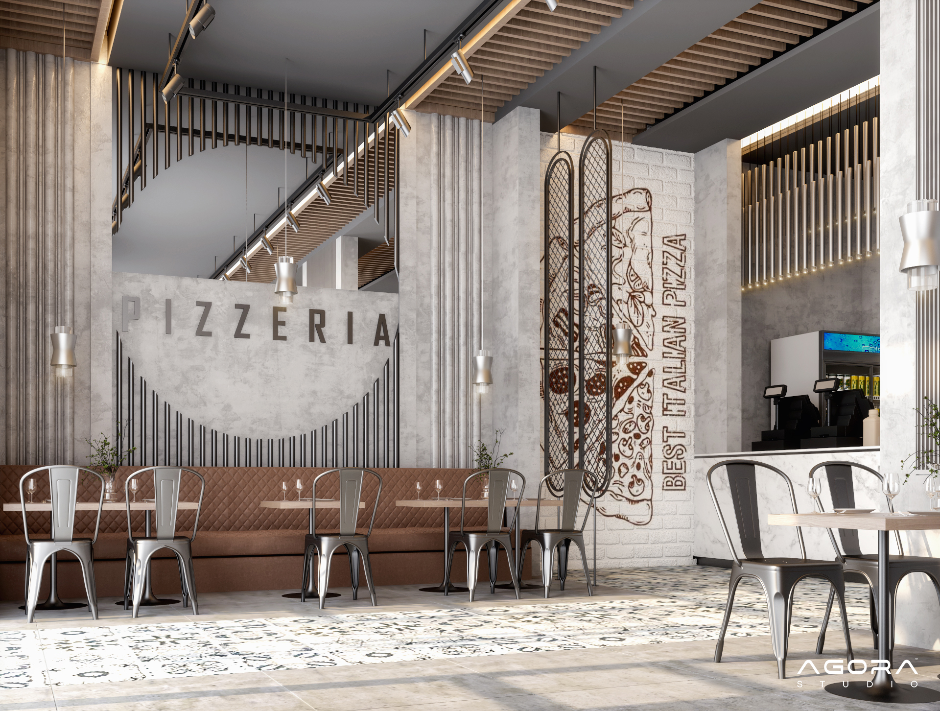 Pizzeria Restaurant（工业风餐厅）丨沙特阿拉伯-6