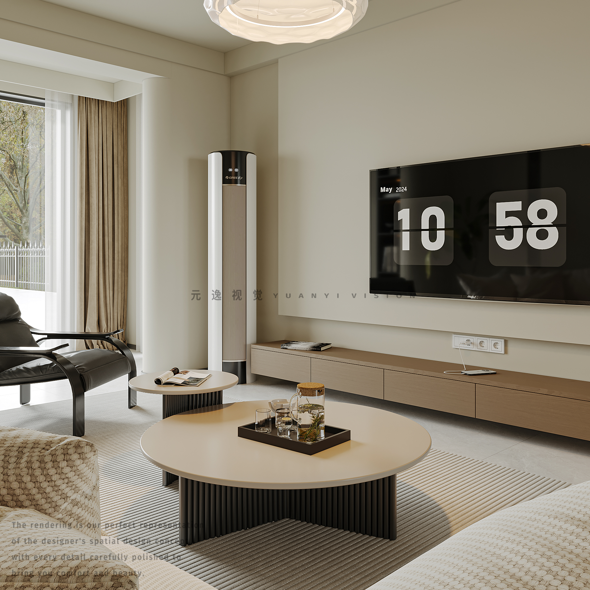 侘寂风客厅+卧室家装丨个人-9