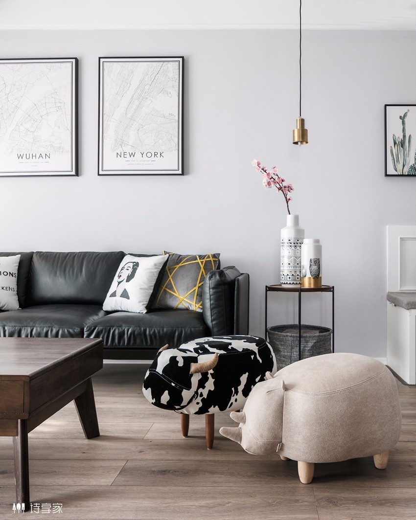 91㎡现代简约风住宅  诗享家设计-4