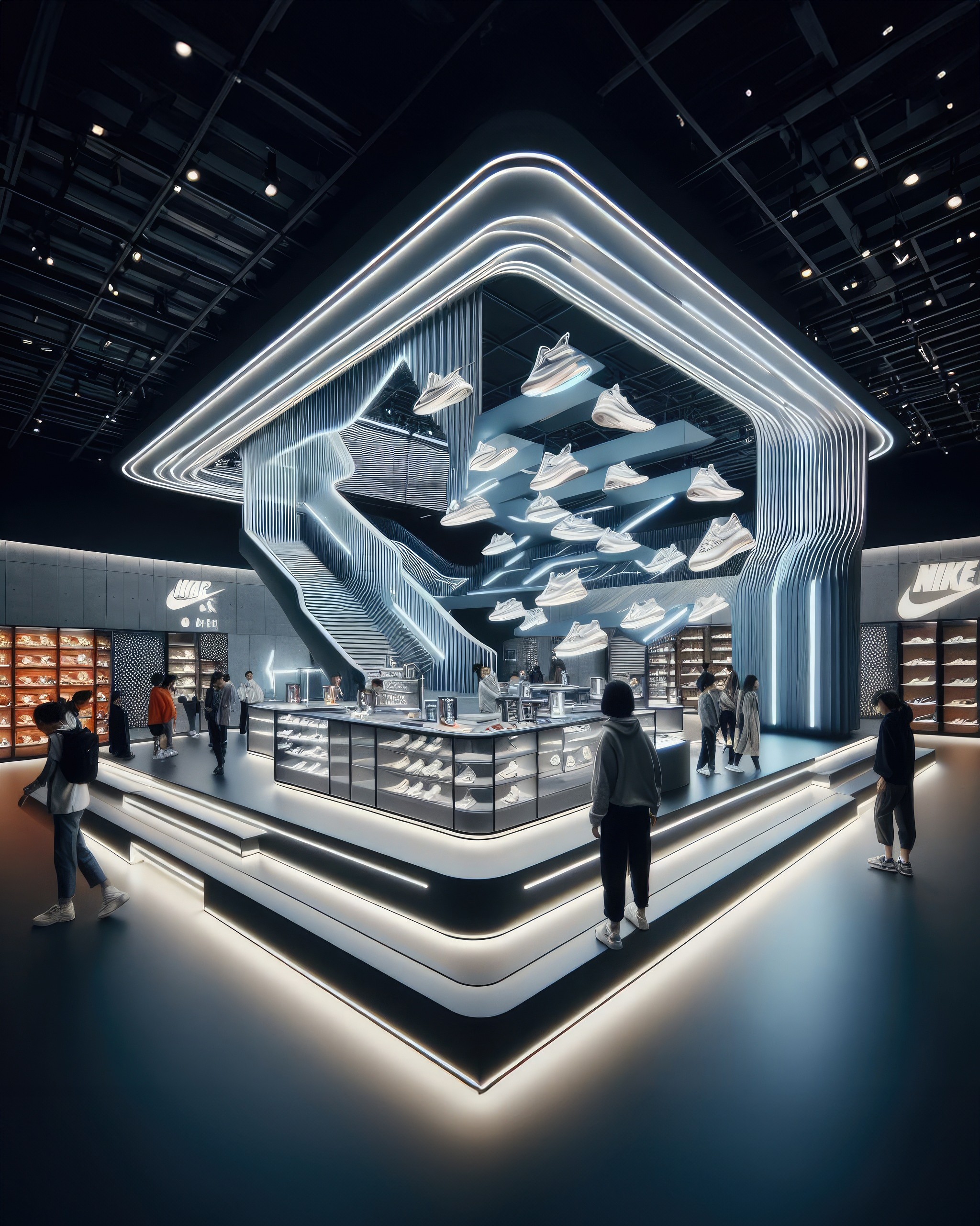 Nike futuristic ai generated store-10
