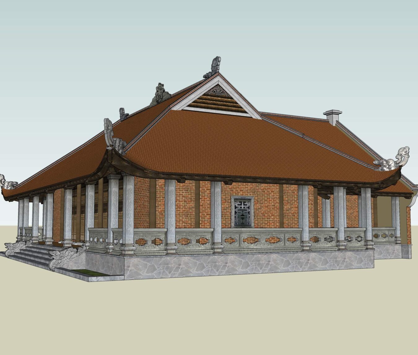 越南古建筑寺庙Sketchup模型库（P6）-7