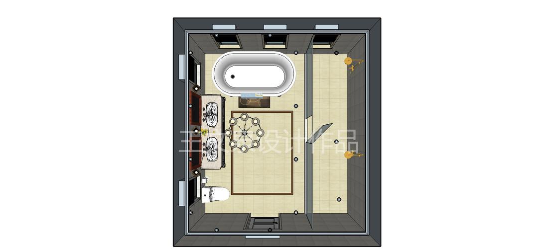 
法式欧式新中式别墅设计作品王文泉52 -14