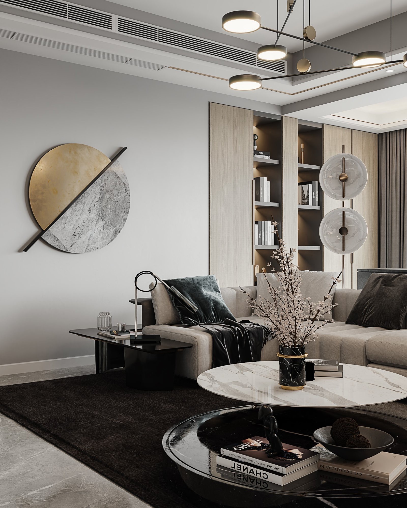 一组现代CR,光与影的静谧家居空间-4