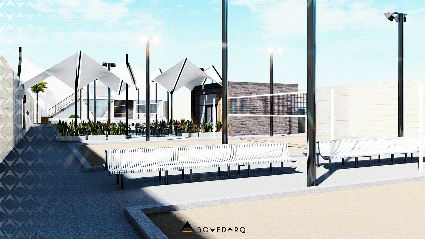 Anastasiya Gushchina丨体育馆丨Proyecto de diseño para Canchas de Beach Tennis-3