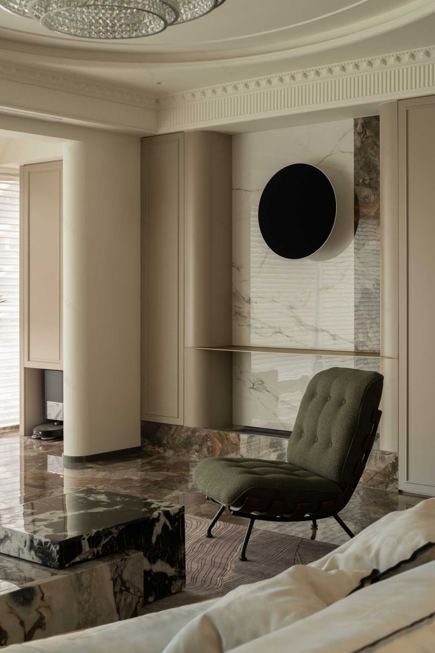 《栖羽》240㎡现代法式丨宏福樘设计-15