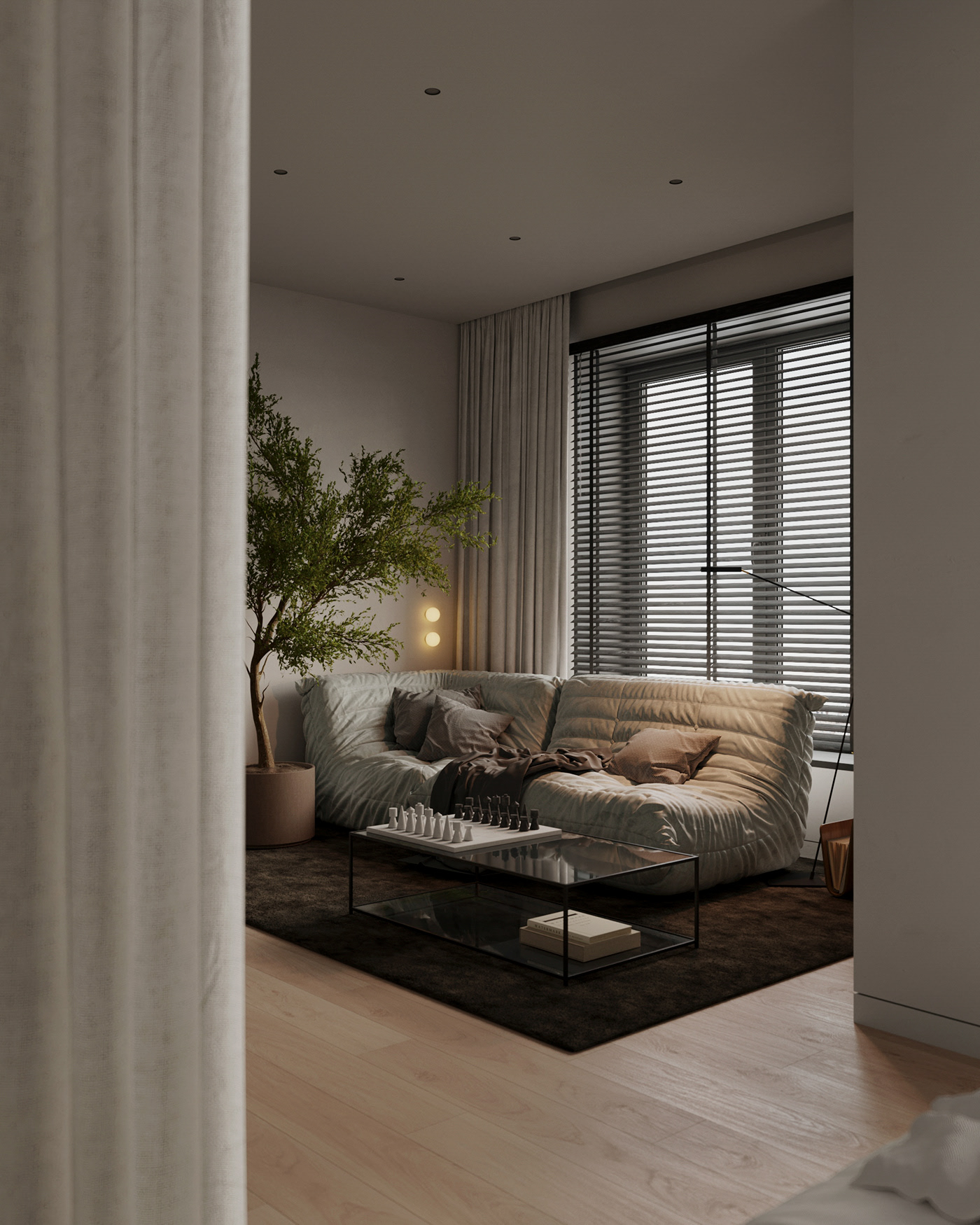 原木与白 打造舒适温暖的住宅-1