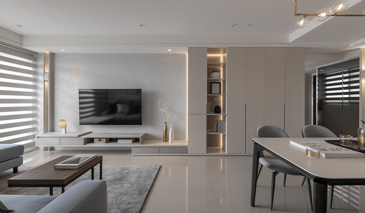 家装设计案例鉴赏——简约温馨时光三代同堂现代美式宅-1