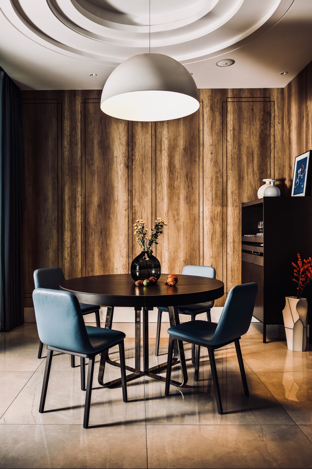 蓝色湖水之韵——原木风别墅设计-16