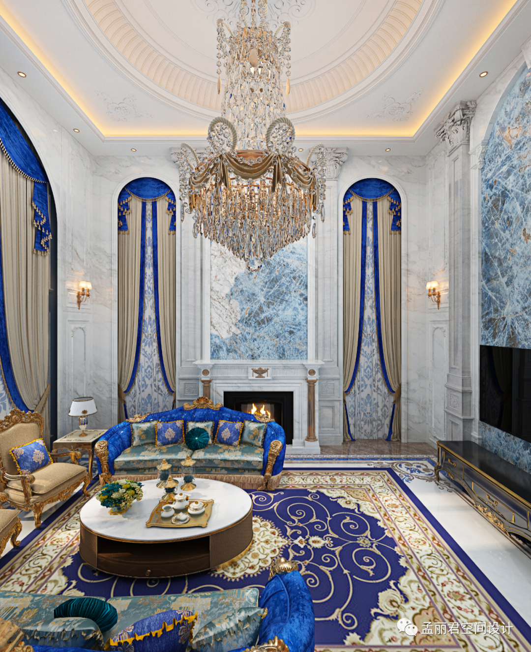 法式独幢豪宅 · 中润华侨城湖心岛二期别墅设计丨中国淄博丨孟丽君-20