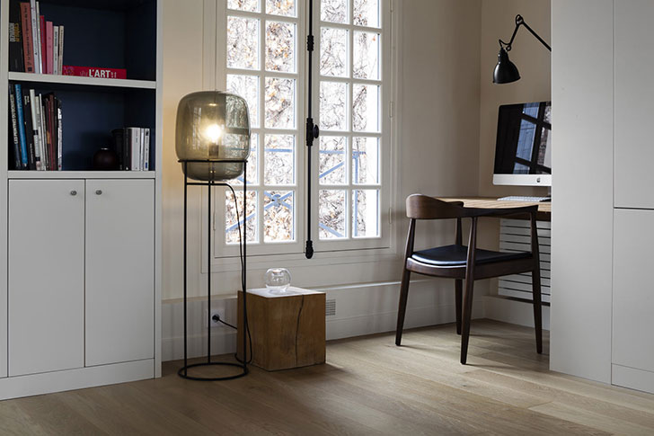 巴黎蓝色调功能性公寓设计-9