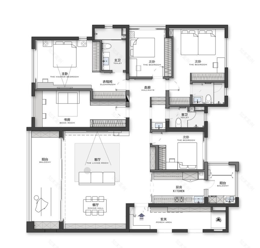 200m²轻奢风大平层设计-41