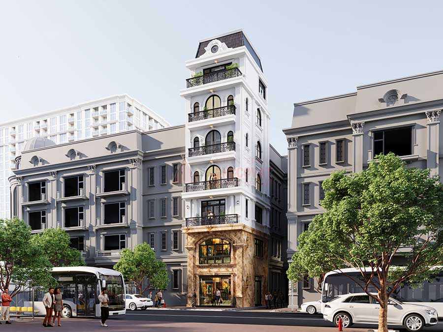 65+现代古典风格街边住宅设计案例-15