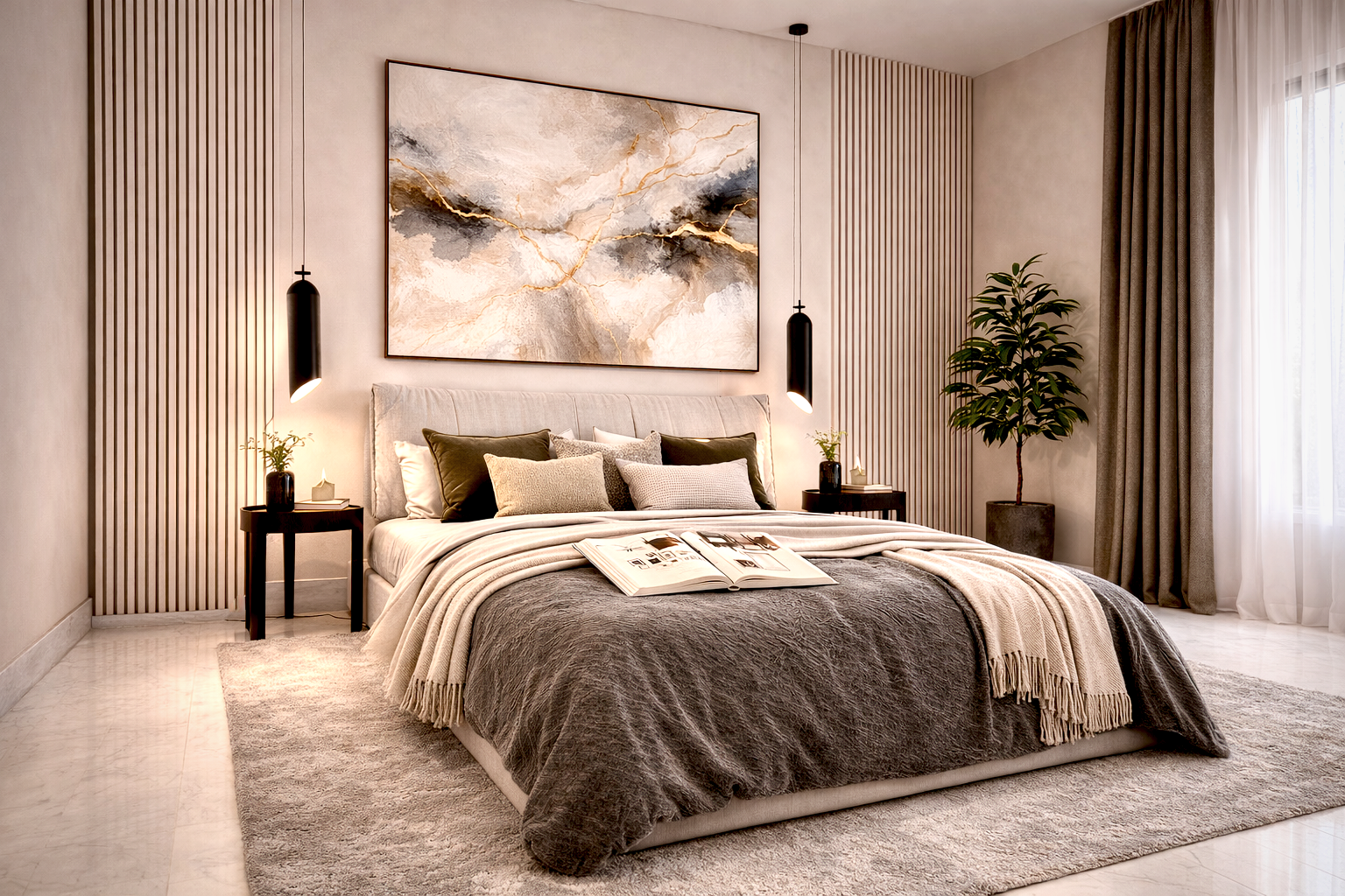 现代极简卧室设计丨Egypt丨Ibrahim Osama-11