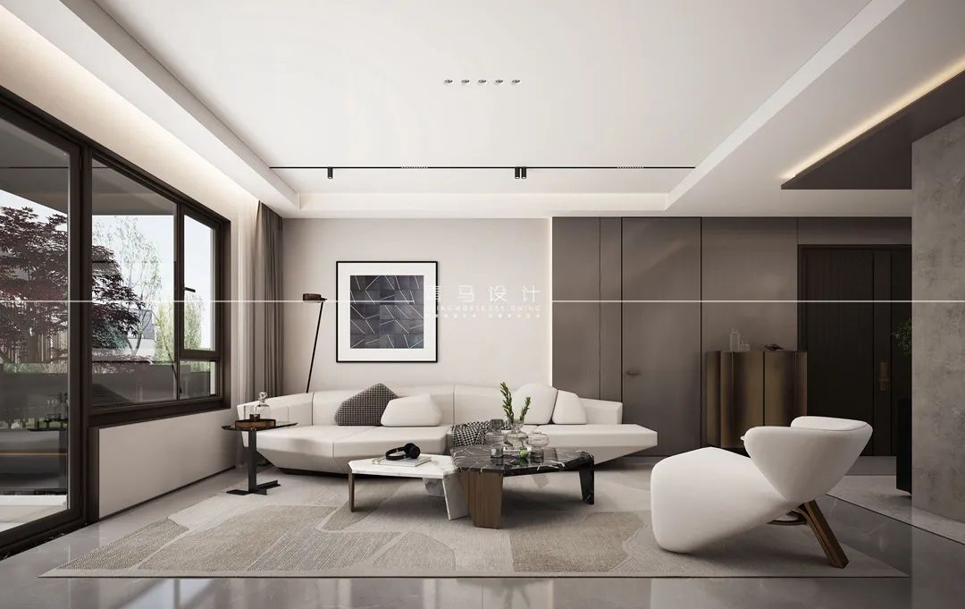 未央金茂府现代下叠别墅设计丨中国西安丨青马别墅设计-17