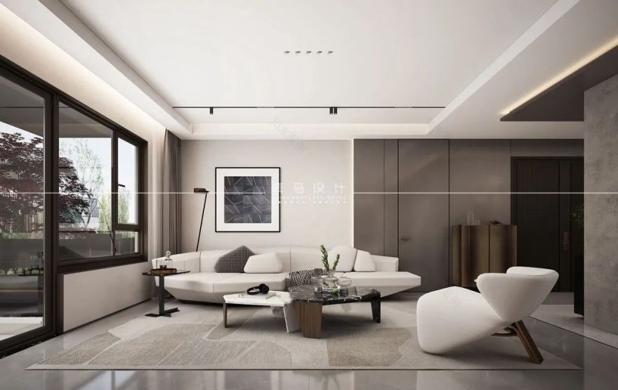 未央金茂府现代下叠别墅设计丨中国西安丨青马别墅设计-17