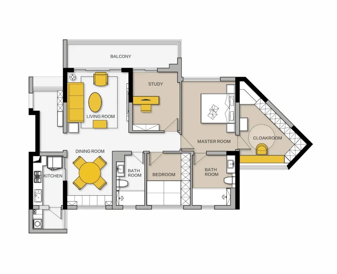 高级灰、牛油果绿、香槟粉，复古与现代并存的浪漫空间 | 宏福樘设计-34