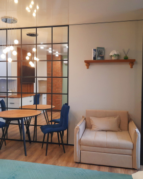 The interior of an apartment for short-term rent