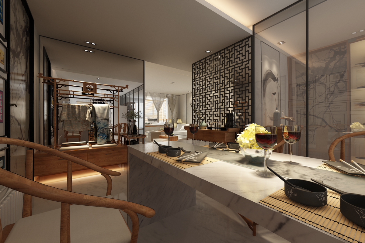 新中式 中式古典 奢华家装别墅样板房-11-33