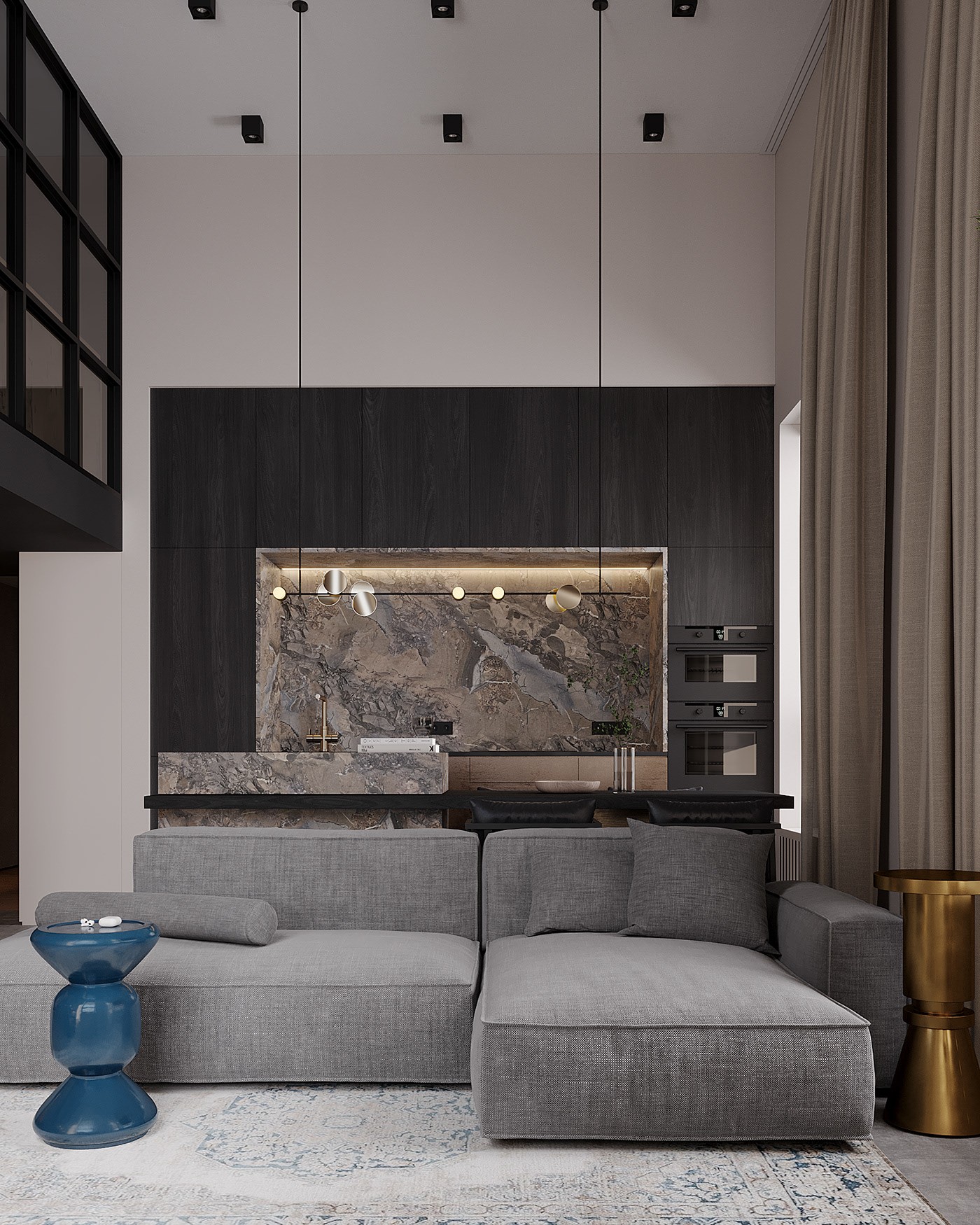 102平 复式住宅设计 细节丰富！-9