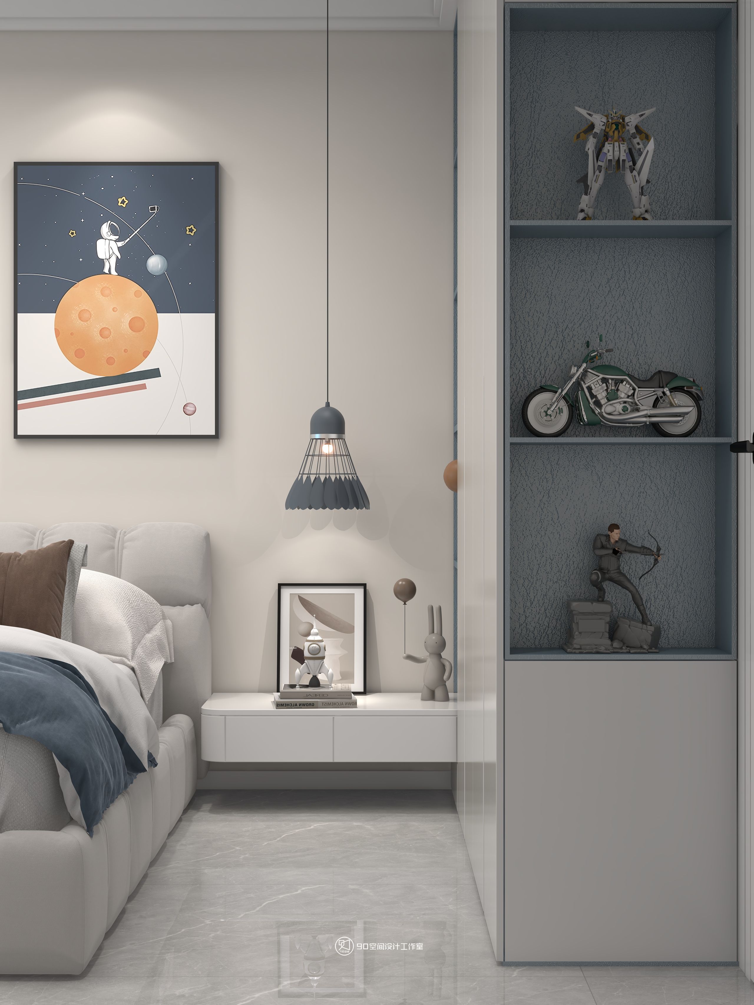 棉花糖奶油风格113 平方 3 室 2 厅 1 卫丨90 空间设计-29