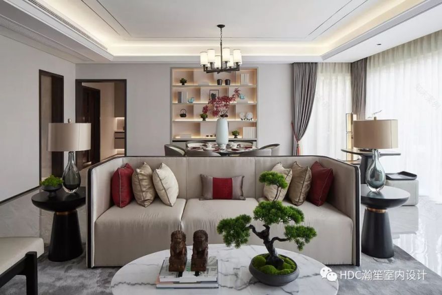 现代中式金泰地产中央星座样板房 | 古韵悠然,雅致禅意-15