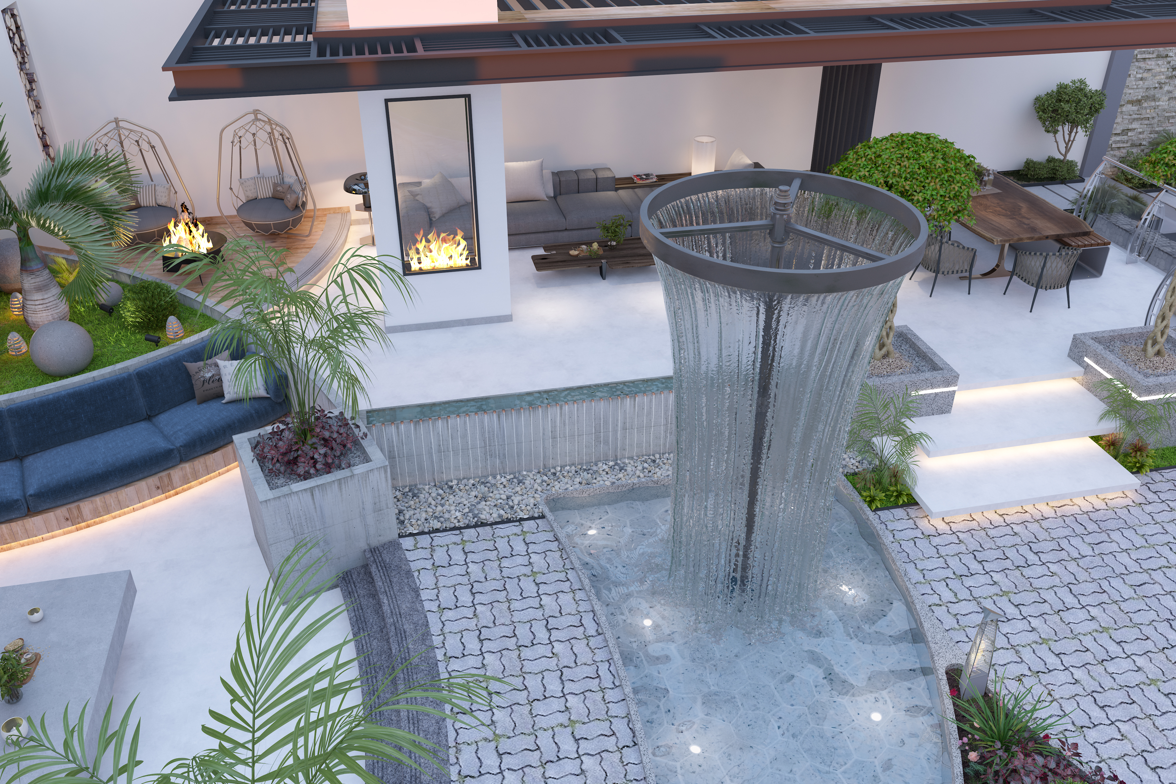 别墅后院花园丨laarte.ae-21