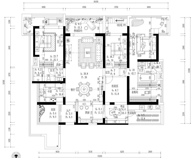 220m²美式大平层-0