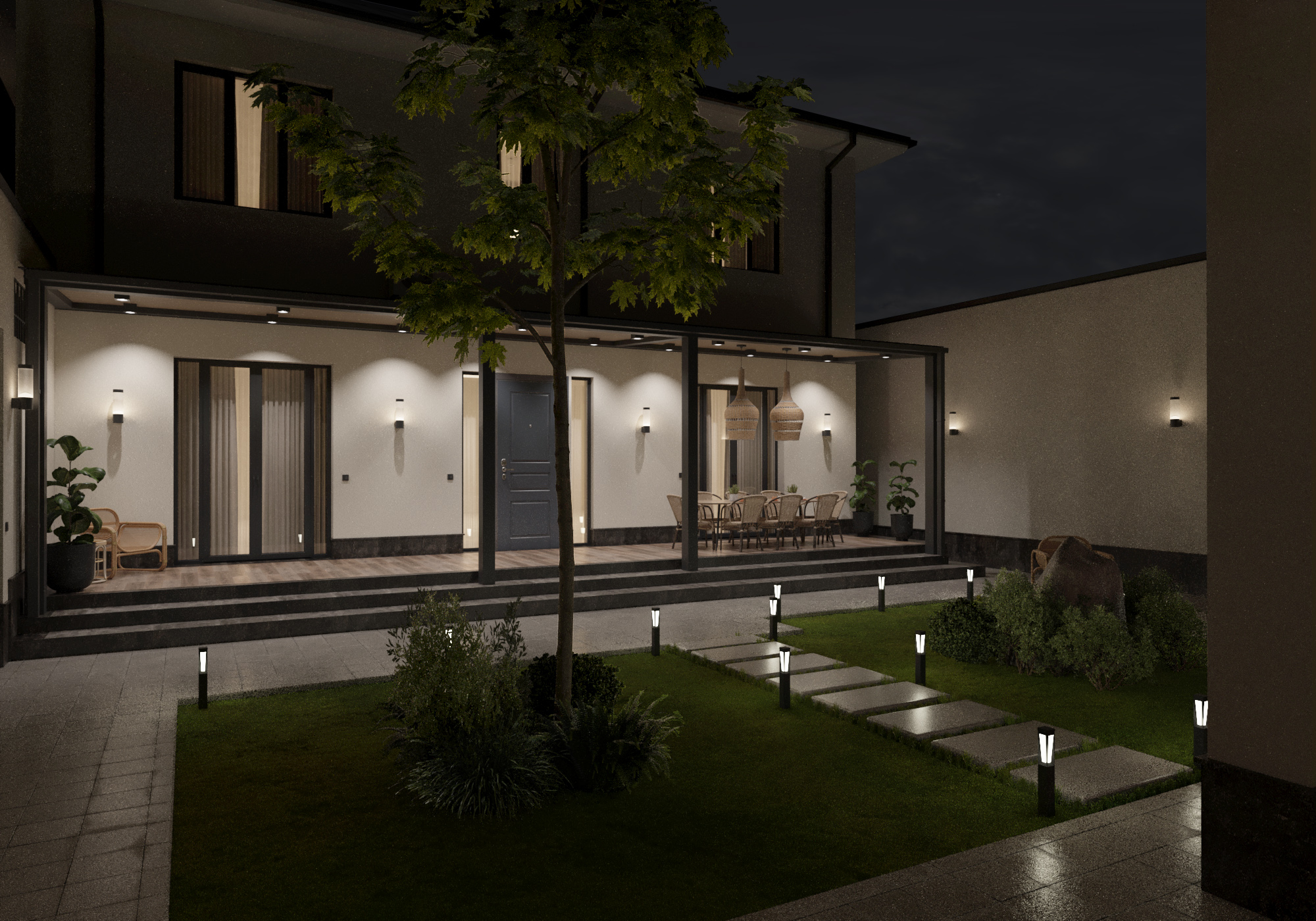 Дизайн фасада частного дома . Ташкент-3