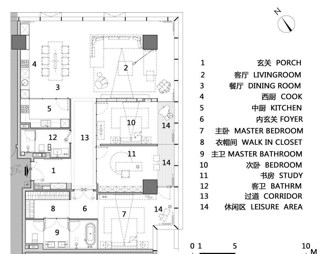 成都花漾锦江极简美学大平层设计丨中国成都丨One House Design 壹舍设计-33