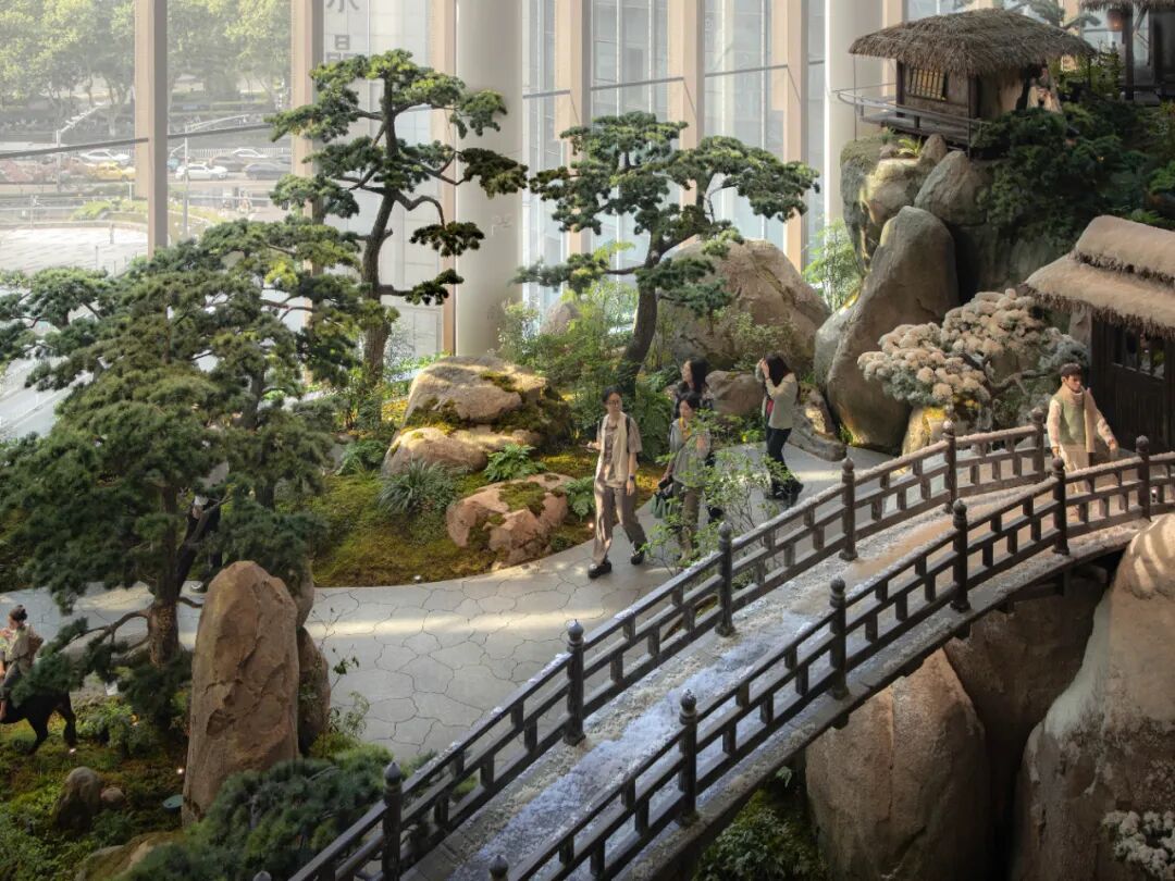 喜随作品|壶中胜境·商业中庭的科技国风微缩园林-283