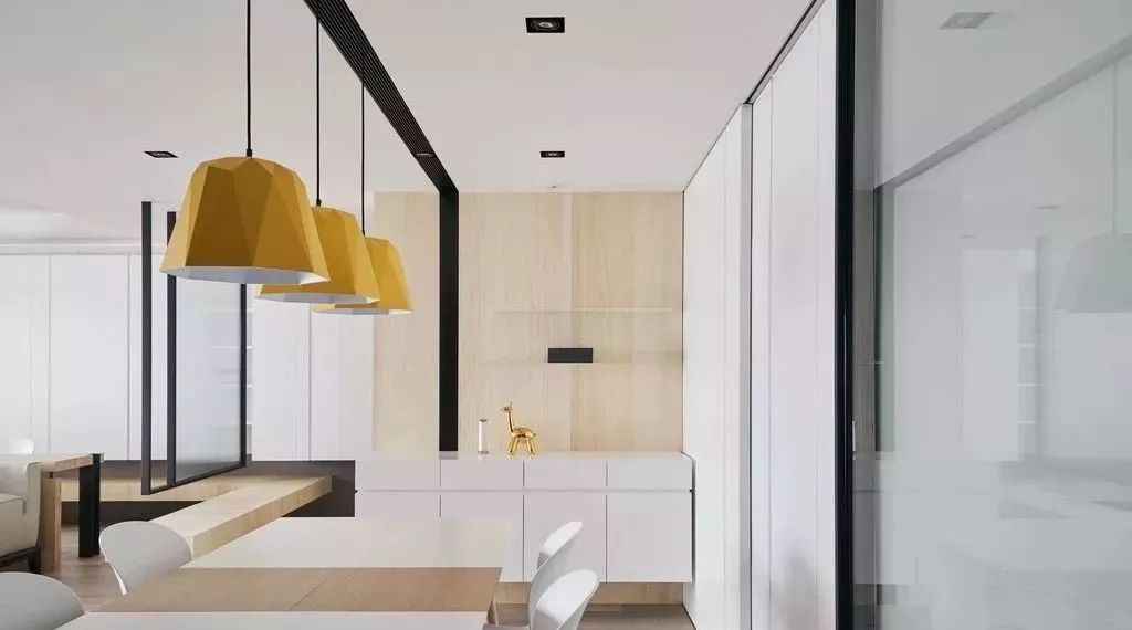 极简风格客厅书房一体化设计-65