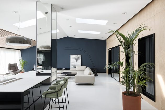 贝尔格莱德Dedinju带木质格栅结构的顶层公寓丨Studio Autori-21