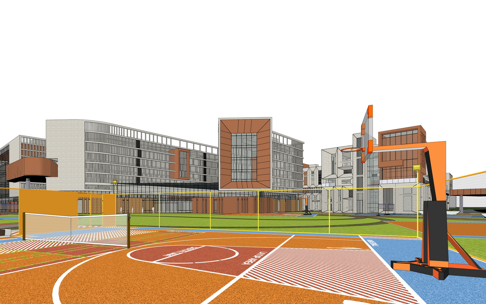 现代产业园区科技园区办公楼厂房SU模型-5