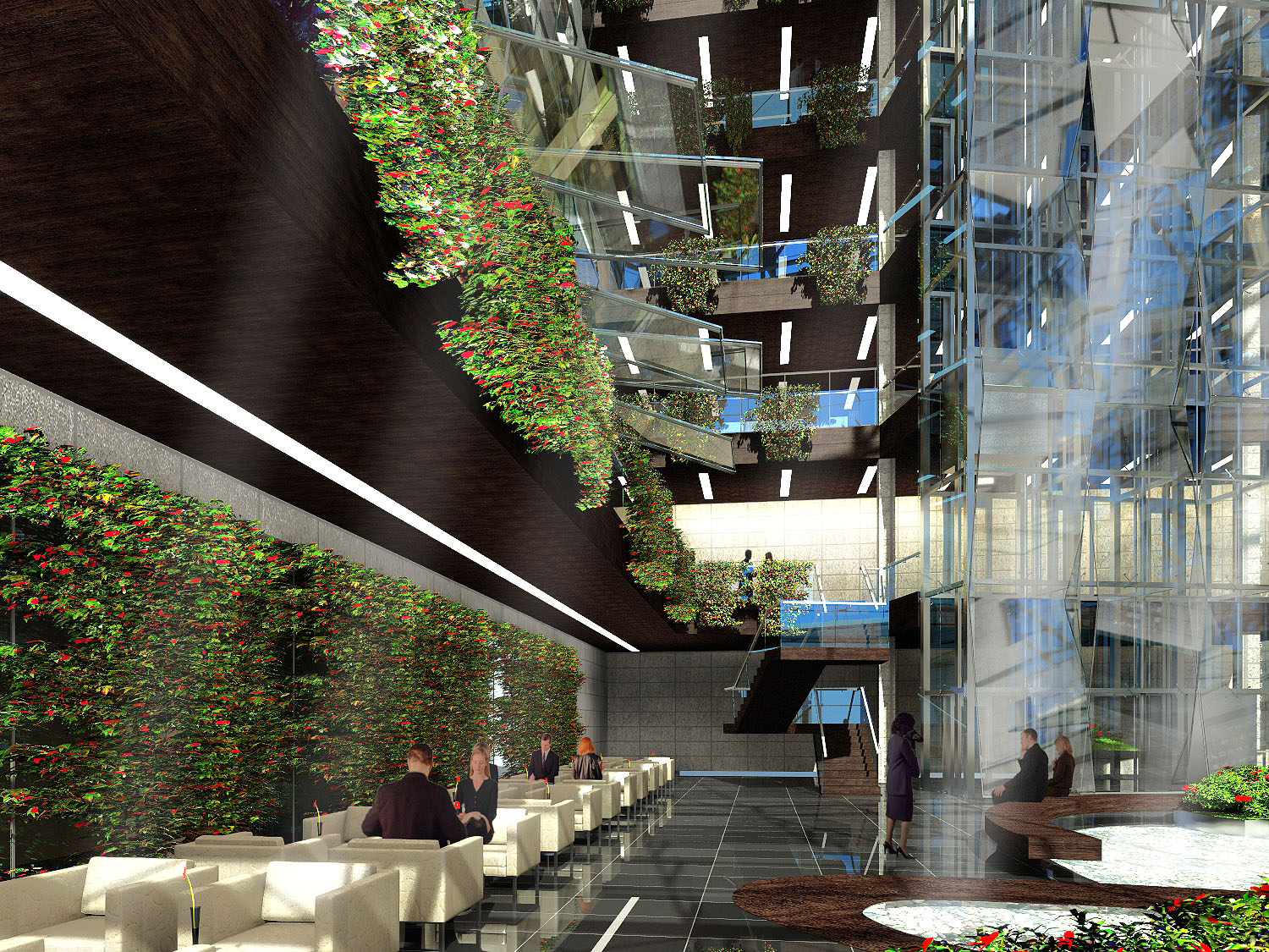 The interiors of the office center Red rose Alexandra Fedorova-3