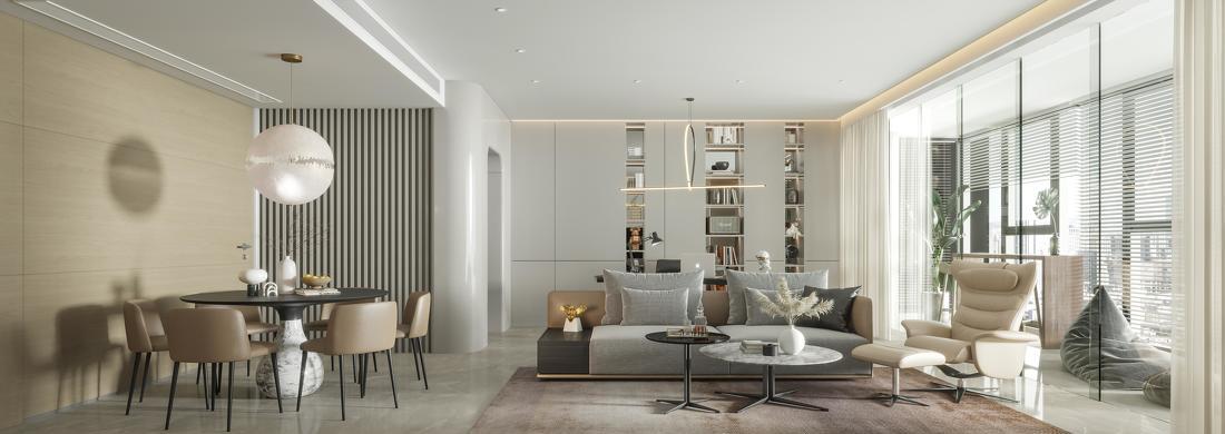 现代轻奢风客厅设计-10