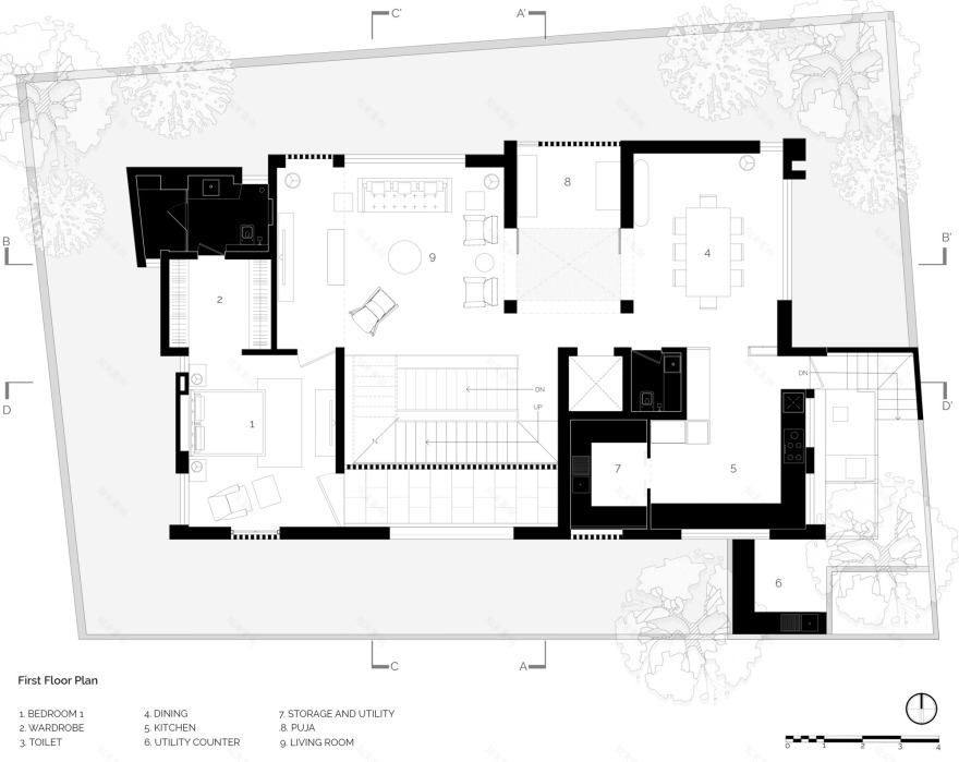 砖房;砖屋 (若Brick House是特定名称,可直译为砖屋;若只是描述房屋材质,可译为砖房,由于缺乏语境,可结合实际情况选择) 丨印度丨Studio VDGA-18