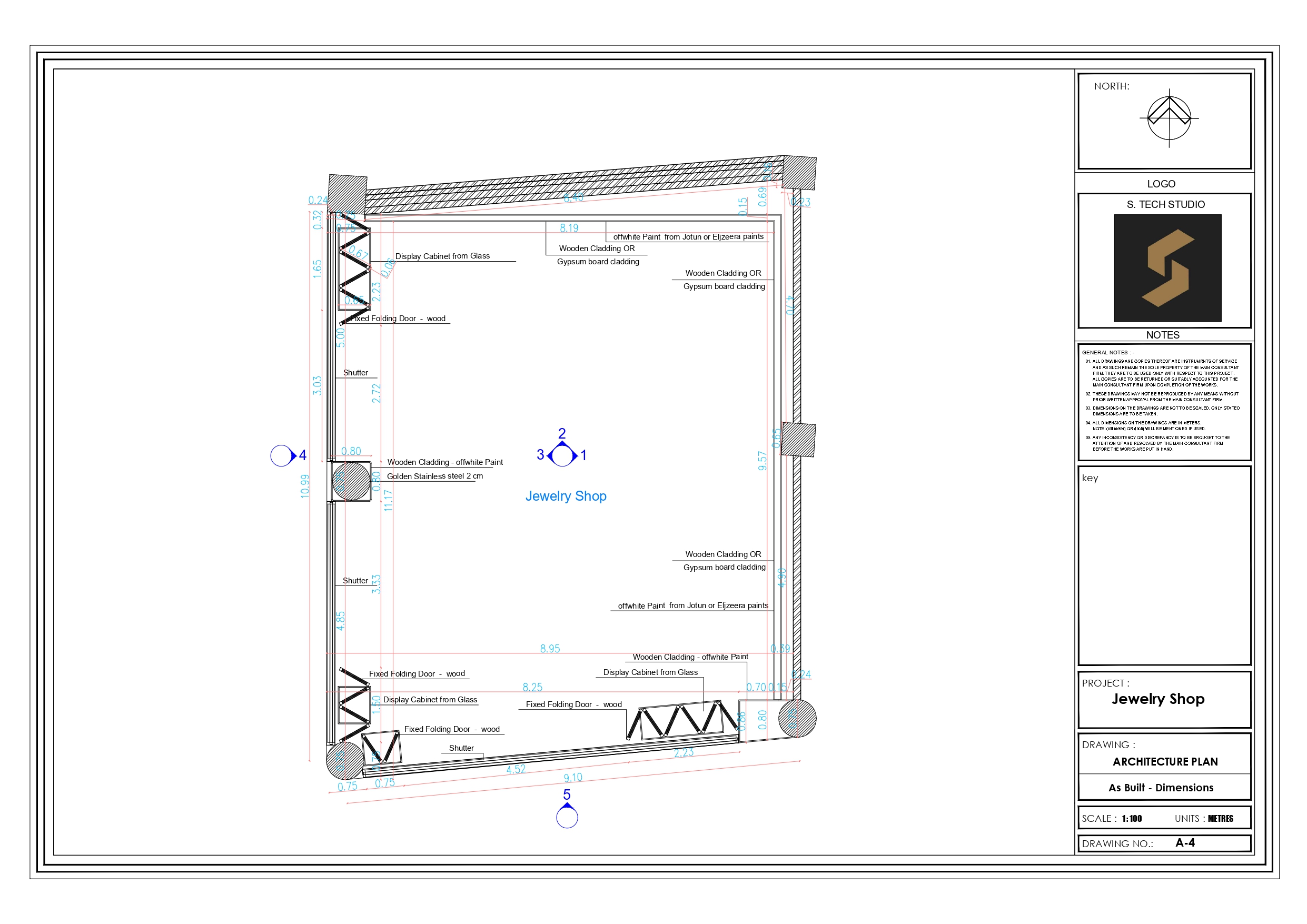 Shop Drawings of jewelry shop in Elothaim mall at KSA-3