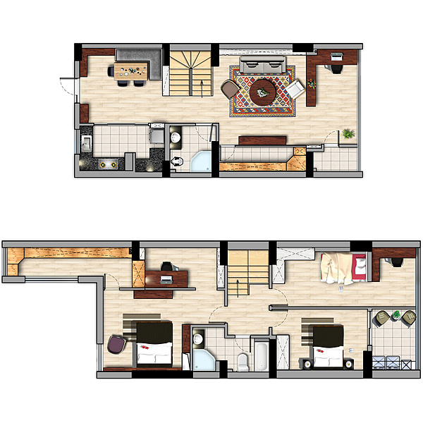栖居——四居室北欧日式混搭风  壹零空间设计-10