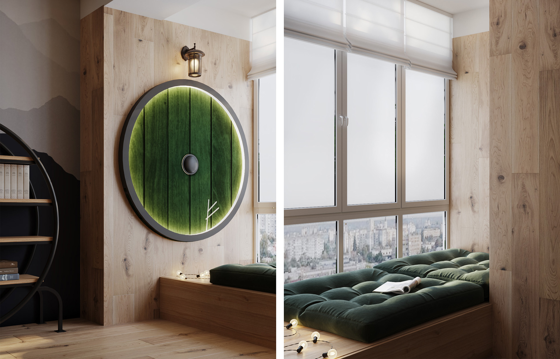 现代原木风公寓设计-12