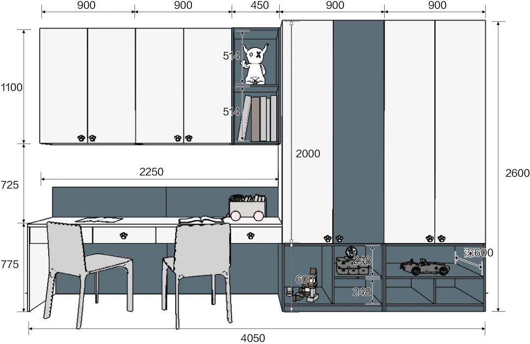 书柜设计模块分享-33