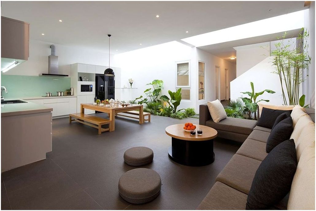 20平米厨房工作室与客厅一体化设计-14