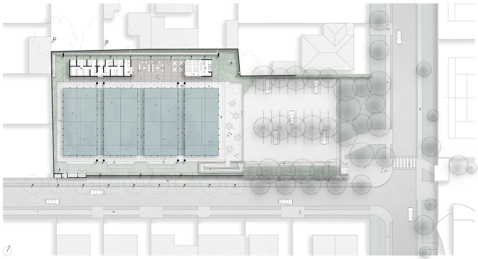 巴西 Curitiba 新 Padel Pavilion · 透明绿意运动天地-14