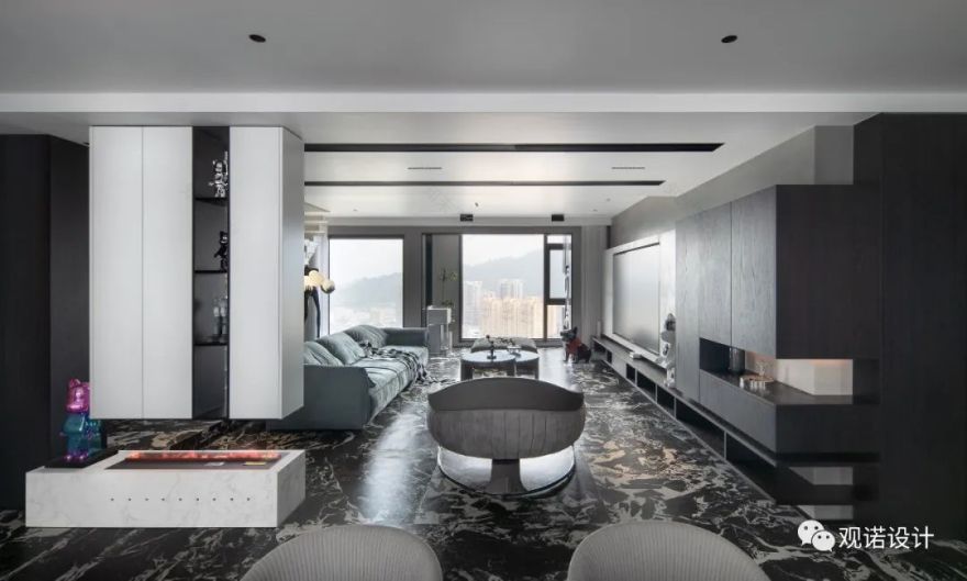 黑白之间·台州置信原墅现代风设计丨中国台州丨余荣-24