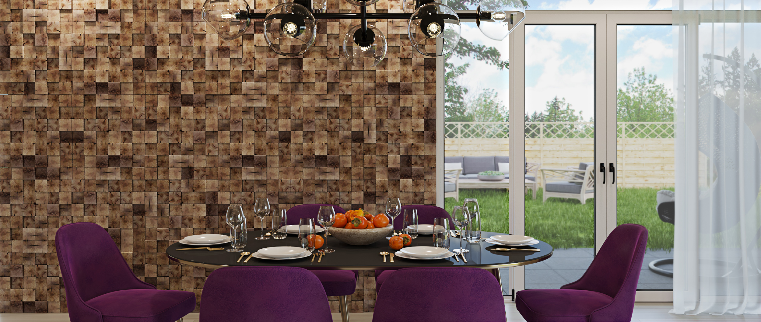 网站设计项目 展示木制墙面面板室内应用-12