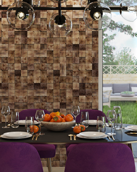 网站设计项目  展示木制墙面面板室内应用