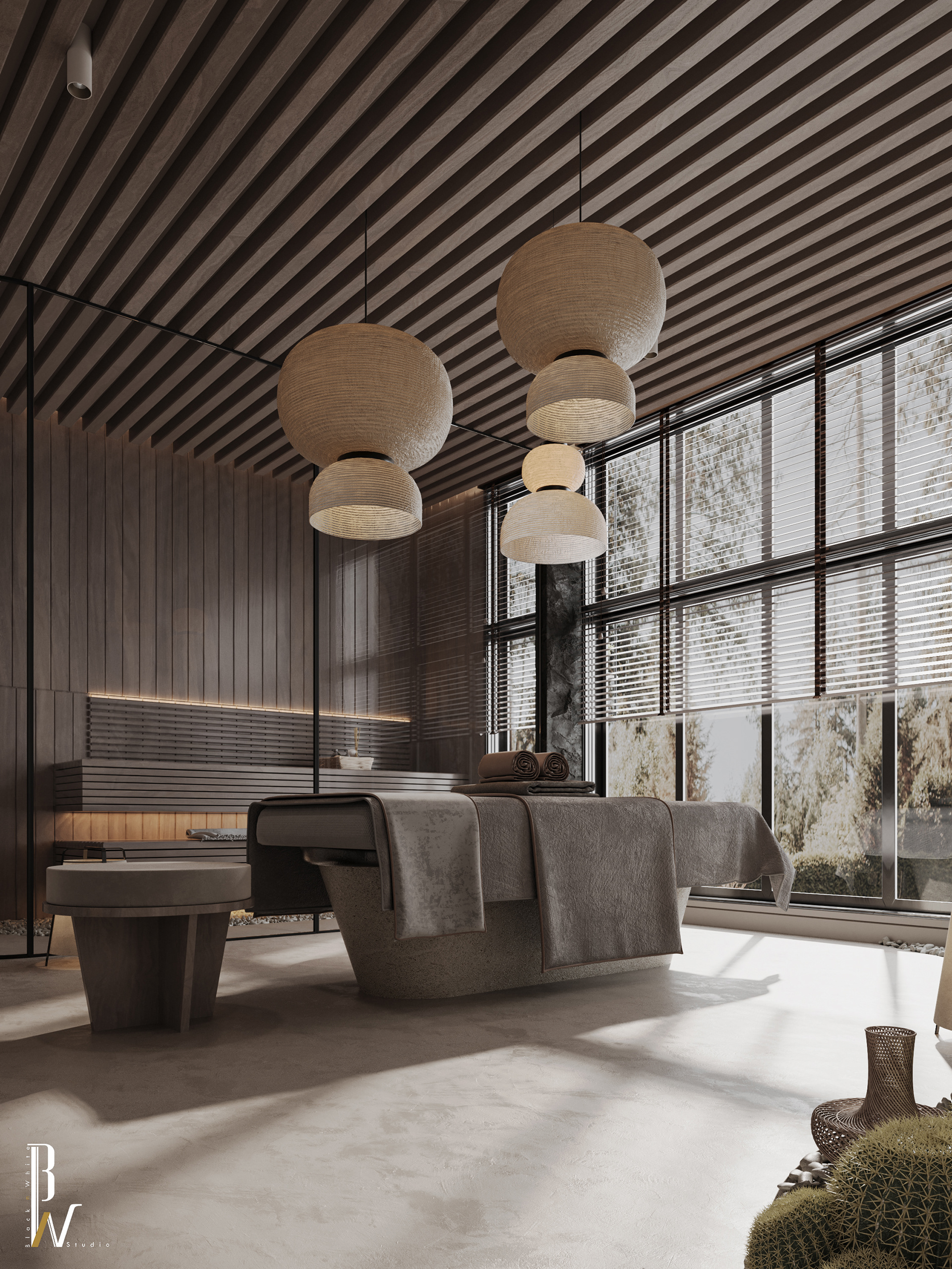 水疗设计丨阿联酋丨Black N White-6