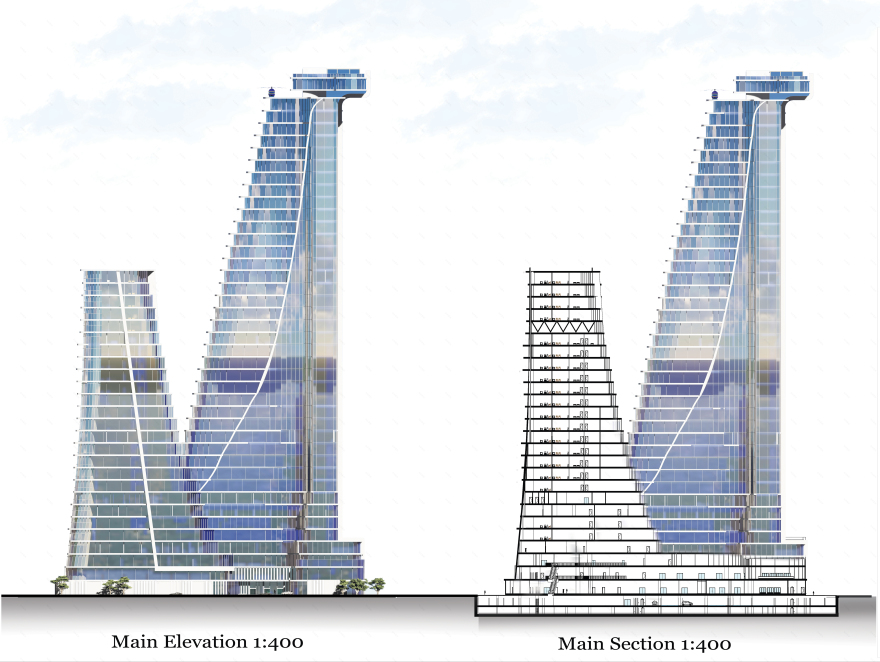 V TOWER NEW ALAMEIN CITY商业与住宅塔楼丨开罗大学工程学院建筑系-22