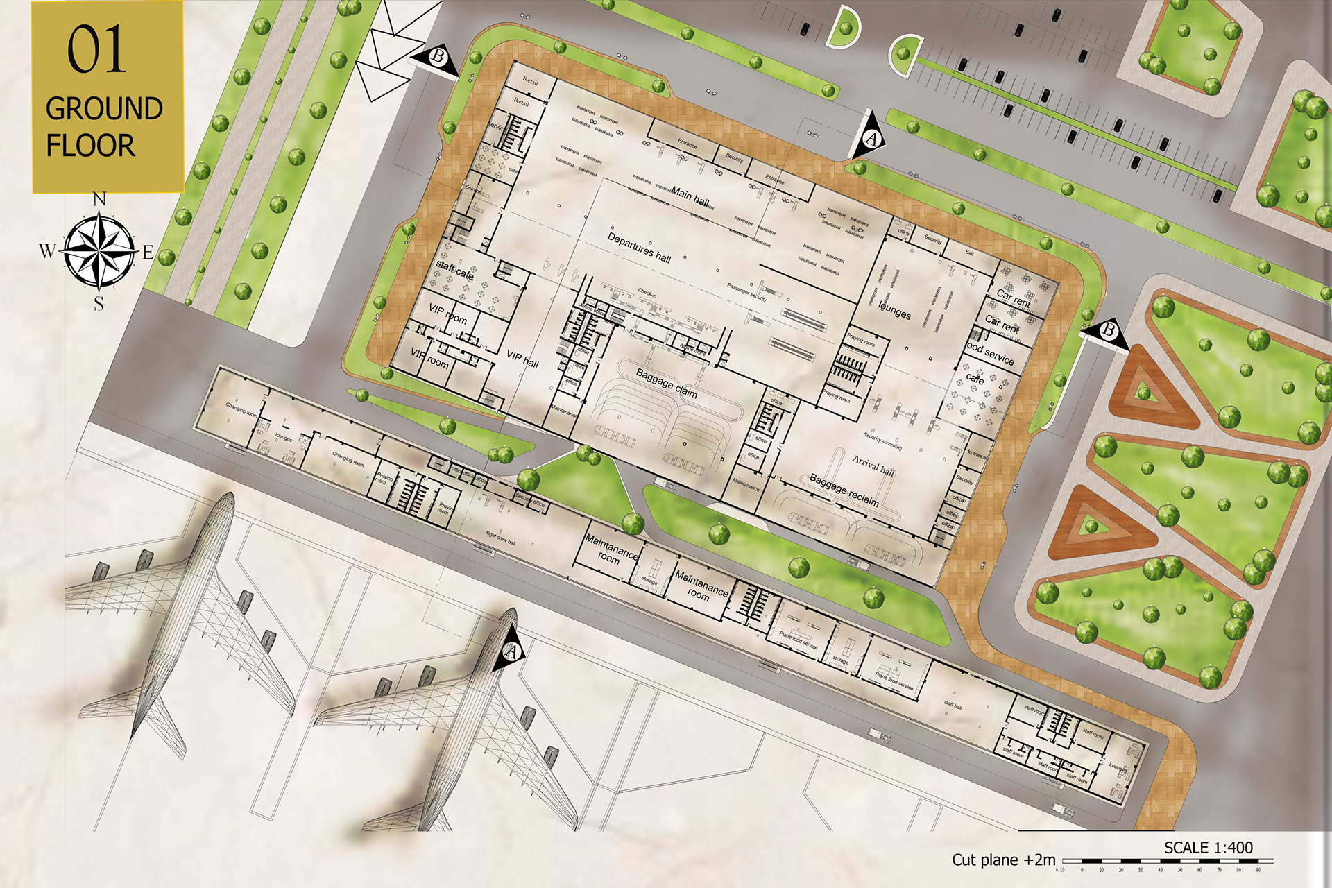 Domestic Airport in south sinai " Graduation Project"-32